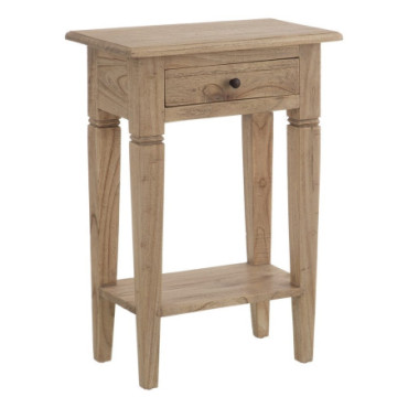 Table d'appoint Naturel Mindi Bois Chambre 50x32x72cm