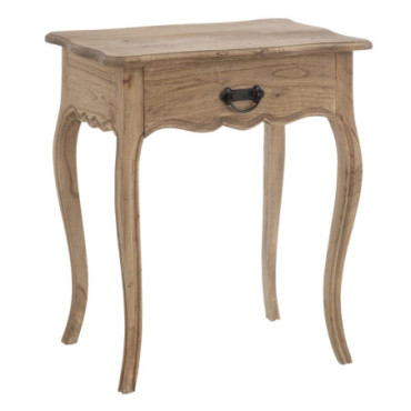 Table d'appoint Naturel Mindi Bois Chambre 58x43x70cm