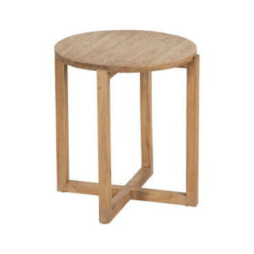 Table D'Appoint Naturel Mindi Bois Salon 40x40x45cm