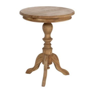 Table D'Appoint Naturel Mindi Bois Salon 50x50x64cm