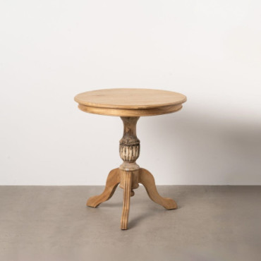 Table D'Appoint Naturel Mindi Bois Salon 70x70x77cm