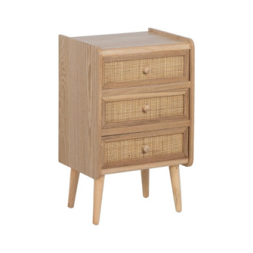 Table d'appoint Naturel Paulonia - Mdf Bois 40x30x66cm