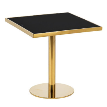 Table d'appoint Noir - Or 60x60x60cm