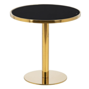 Table d'appoint Noir - Or 60x60x60cm