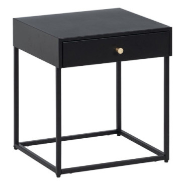 Table d'appoint Noir Acier 43x41x50cm