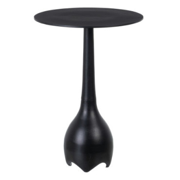 Table d'appoint Noir Aluminum Salon 40x40x58cm