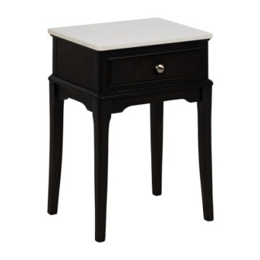 Table d'appoint Noir Marbre - Dmf Mods 43x33x61cm