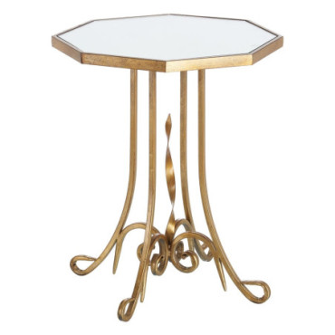 Table d'appoint Or Métal - Cristal Décoration 48,50x48,50x60,5