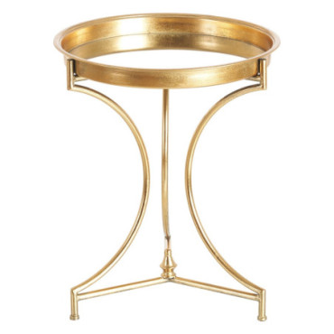 Table d'appoint Or Métal - Cristal Décoration 51x51x63cm