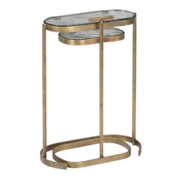 Table d'appoint Or Vieux 41x16,50x57cm Set de 2