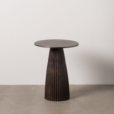 Table D'Appoint Oxyde Marron Aluminum 45x45x57cm