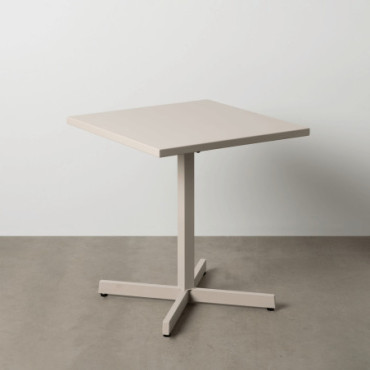 Table D'Appoint Pliant Taupe Old Acier 70x70x74cm