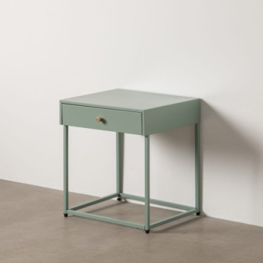 Table d'appoint Vert Acier 43x41x50cm