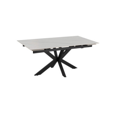 Table Extensible Blanc - Noire 170x90x76cm