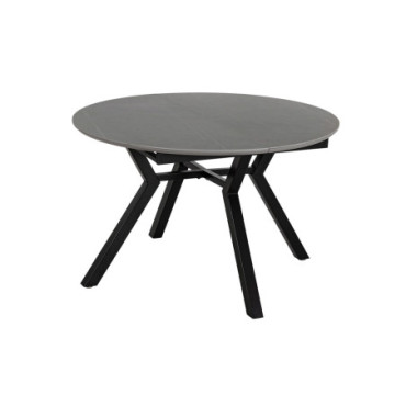 Table Extensible Gris - Noir 120x120x75cm