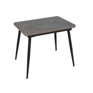 Table Extensible Gris Métal - Bois Pax 90x60x75cm