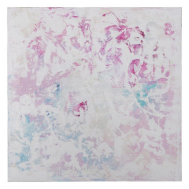 Tableau Peinture Abstraite Rose Toile 120x3,50x120cm