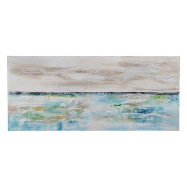 Tableau Peinture Abstraite Vert Toile 170x3,50x70cm