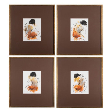 Tableau Peinture Un 4/M Ocre Bois 56,50x2,50x62,50cm