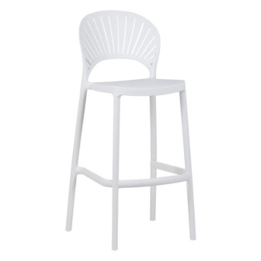 Tabouret Blanc Polypropylène Salon 52,50x43,20x107cm