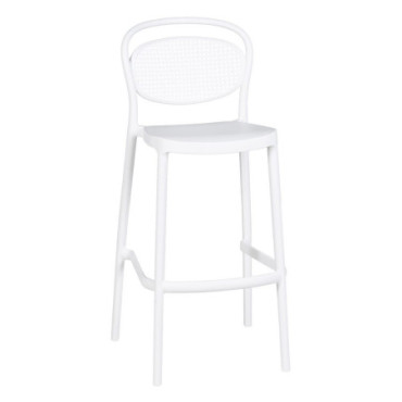 Tabouret Blanc Polypropylène Salon 52,50x43,50x106cm