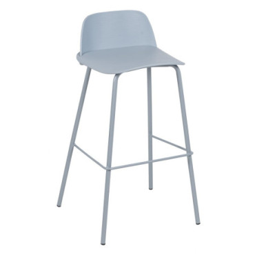 Tabouret Bleu Polypropylène / Métal 48,50x41x90cm