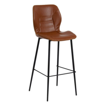 Tabouret Camel Pu/Mètal Salon 44x49,50x98,50cm