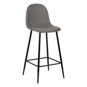 Tabouret Gris Oscuro Tissu - Metal Salon 45,50x45x105,50