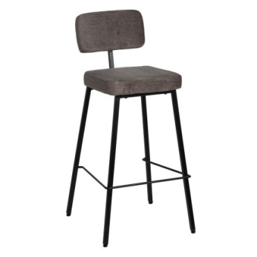 Tabouret Gris Tissu - Métal Décoration 39x50,50x103cm