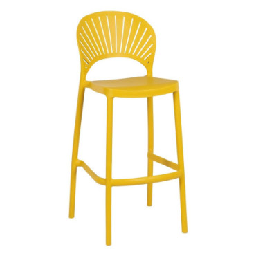 Tabouret Jaune Polypropylène Salon 52,50x43,20x107cm