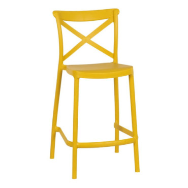 Tabouret Jaune Polypropylène Salon 52,50x44,30x97cm