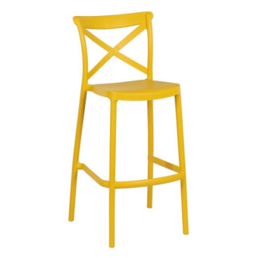 Tabouret Jaune Polypropylène Salon 52,50x44,90x107cm