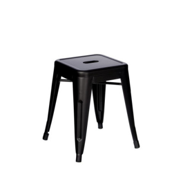 Tabouret Noir Métal Dallas Industriel 38,70x38,70x45cm