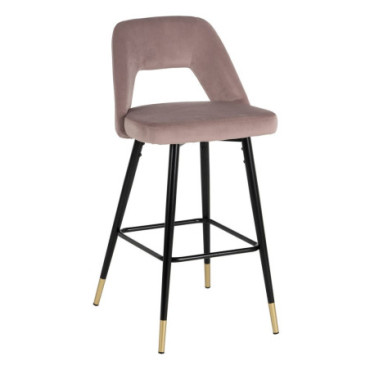 Tabouret Rose Tissu - Métal 43x47x105cm