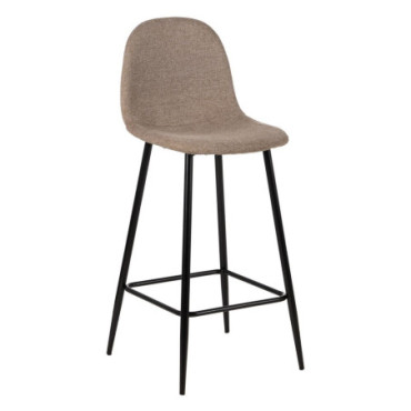 Tabouret Taupe Tissu - Metal Salon 45,50x45x105,50cm