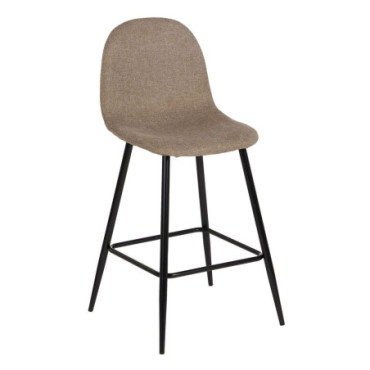 Tabouret Taupe Tissu - Metal Salon 46x48x96cm