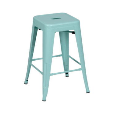 Tabouret Turquoise Métal Dallas 42x42x61,20cm