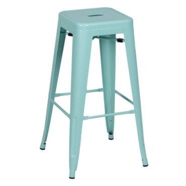 Tabouret Turquoise Métal Dallas 43,50x43,50x76,50cm