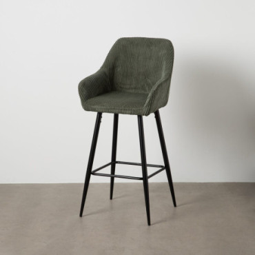 Tabouret Vert Tissu - Métal Contract 54x41,50x109cm