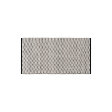 Tapis Blanc - Noire Étoffe Décoration 80x150cm