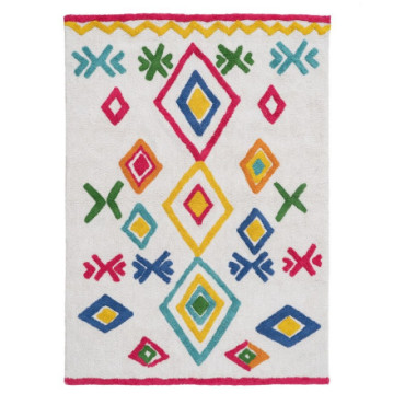 Tapis Ethnique Coton Suivre Chambre 160x120cm