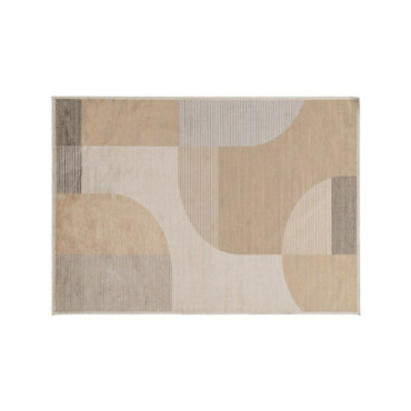 Tapis Geometric Crème Viscose 160x230cm