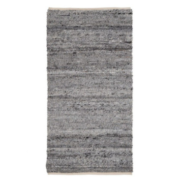 Tapis Gris Étoffe Décoration 80x150cm