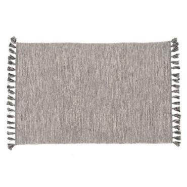 Tapis Gris Polyester - Coton Décoration 120x180cm