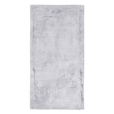 Tapis Gris Polyester - Coton Décoration 80x150cm