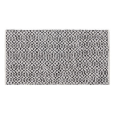 Tapis Gris Polyester - Coton Décoration 80x150cm