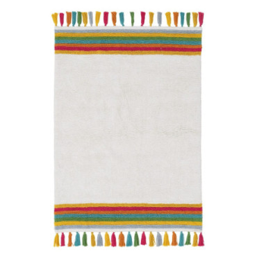 Tapis Maeve Blanc Coton Suivre Chambre 135x100cm