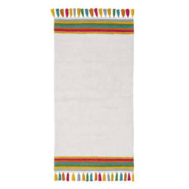 Tapis Maeve Blanc Coton Suivre Chambre 175x90cm