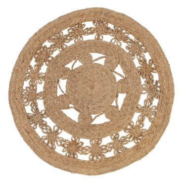 Tapis Naturel Jute Décoration 120x120cm