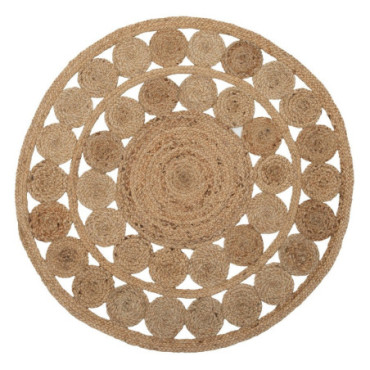 Tapis Naturel Jute Décoration 120x120x1cm